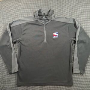 Nike Dri Fit IndyCar Series Quarter Zip Pullover Mens Large Gray Black